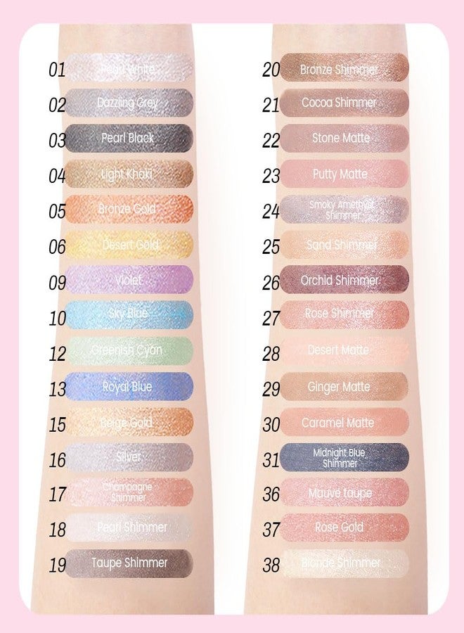evpct 2Pcs Cream Eye Shadow Brightener Sticks Set for Eyes Waterproof, Pearl White & Pearl Shimmer Cream Eyeshadow Applicator Stick Long Lasting Pigmented Eye Makeup sombras en crema para ojos 1+18 - Image 5